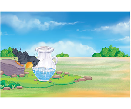 thirsty crow