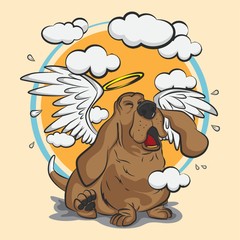 dog with angel wings
