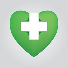 Obraz premium Heart with cross