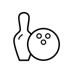 bowling ball icon design vector template