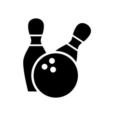 bowling ball icon design vector template