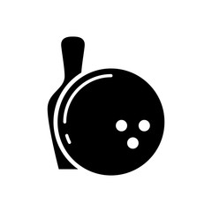 bowling ball icon design vector template