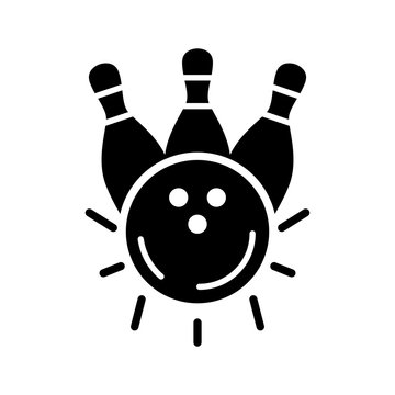 bowling ball icon design vector template