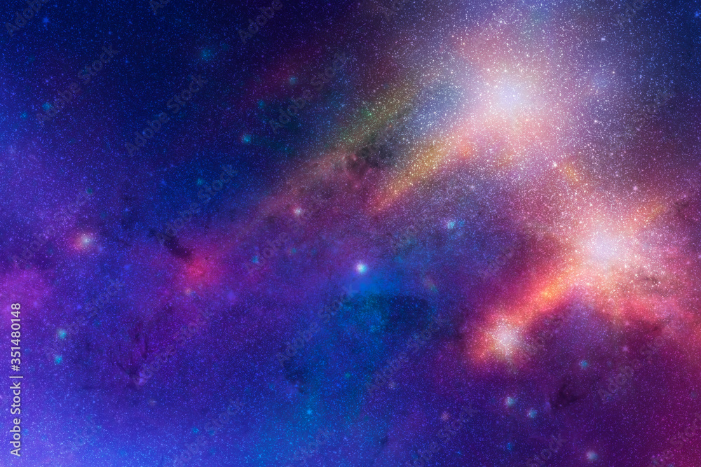 Wall mural galactic pyrotechnics on display