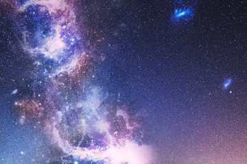Galaxy in space textured background