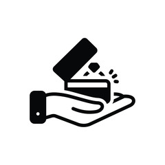 Black solid icon for propose