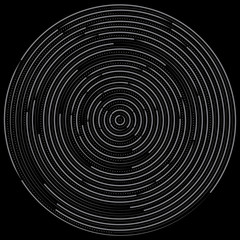 abstract circles with differents lines