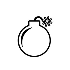 bomb with a burning fuse