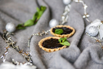 Homemade cake with currants. Delicious family dessert. Home cooking