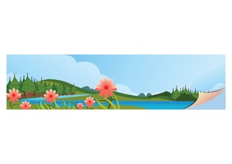 A landscape banner illustration.