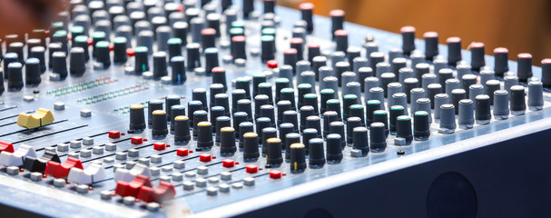 Mixing console for a musical concert