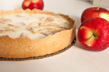 Homemade apple pie.  Home Cooking