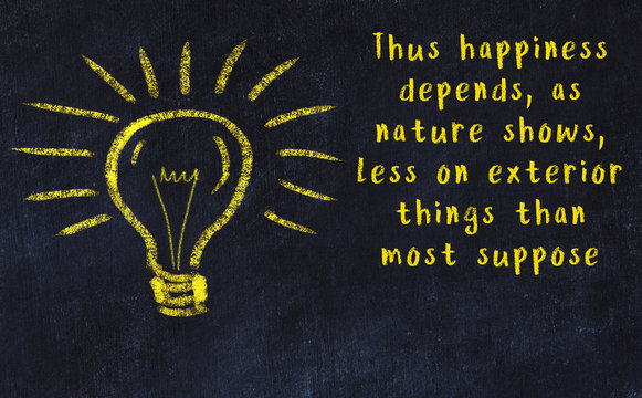 Concept of generating ideas. Chalk drawing of light bulb. Copy space