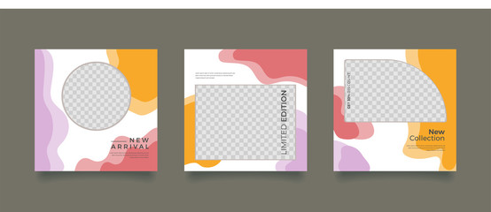 Unique Editable modern Social Media banner Template.Promotional web banner for social media. Elegant sale and discount promo. Fashion and lifestyle blog templates, web banners