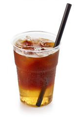 iced layered coffee drink