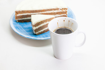 Homemade carrot cake. Tasty dessert. Home cooking