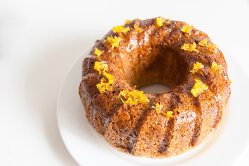 Homemade Lemon Pie. Lemon Dessert. Home cooking