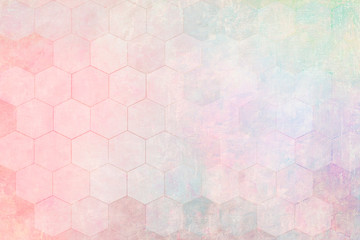 Pastel hexagon patterned background illustration