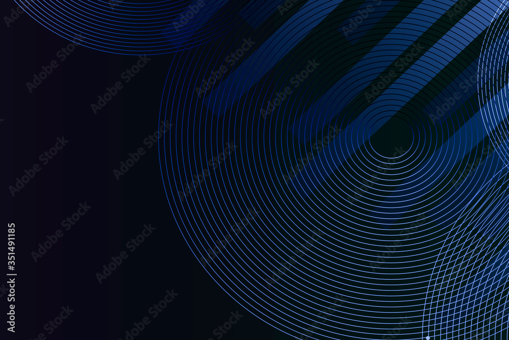 Canvas Prints geometrical lines patterned blue background