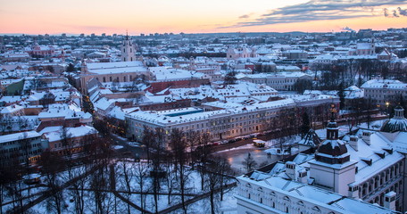 Vilnius,view of the city in evening