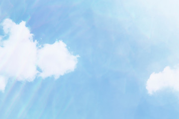 Cloud patterned blue sky background