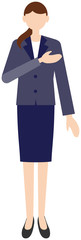 Vector image of business women in office uniform