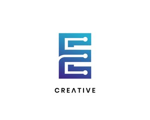 Creative Modern Letter E Logo Design Template