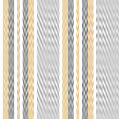 Seamless stripe pattern. Abstract vertical lines in grey and yellow gold for summer dress, trousers, shorts, or other modern fashion or home fabric print. Herringbone texture.