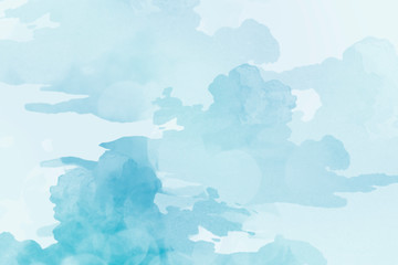 Light blue watercolor textured background