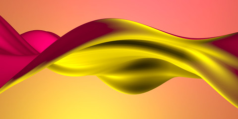 Colorful Liquid metallic wavy background