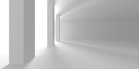 Abstract White Architecture Design Concept