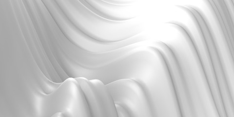 White abstract liquid wavy background