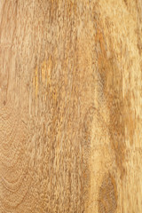 Brown board for slicing food on a white background