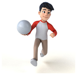 Fun 3D Asian teenager with a manga style