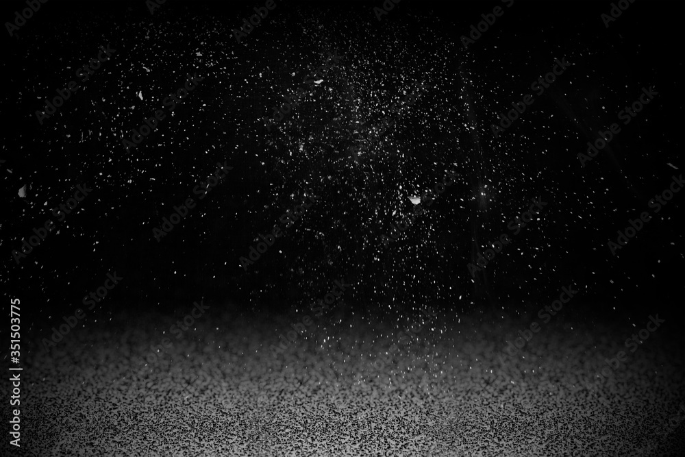 Canvas Prints white glitter pattern on a black background