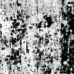 Grunge background black and white. Texture of chips, cracks, scratches, scuffs, dust, dirt. Dark monochrome surface. Old vintage vector pattern