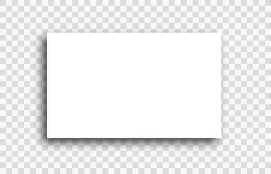 Realistic blank paper sheet with shadow in isolated on transparent checkered background. Notebook or book page. Design template or mockup. illustration.