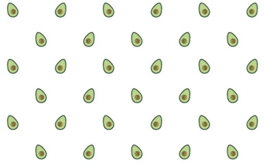 Avocado seamless pattern for print, fabric and organic, vegan, raw products packaging. Texture for eco and healthy food