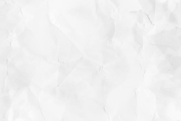 Crumpled white paper textured background