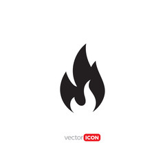 fire or flame icon Vector Template Illustration
