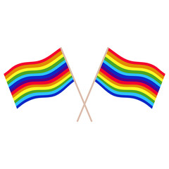 lgbt pride flags sign rainbows vector