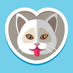 cat sticking out tongue