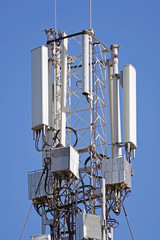 Tower with aerials of cellular
