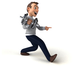 Fun 3D cartoon casual character