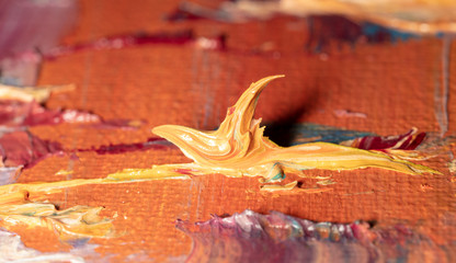oil painting fragment, abstract illustration