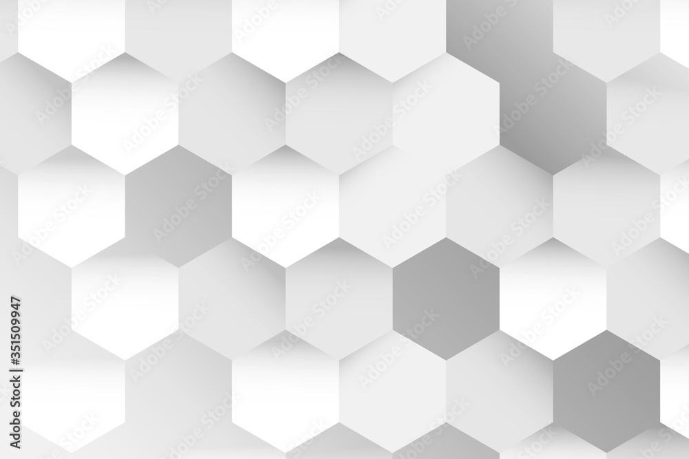 Canvas Prints gray hexagon patterned background design