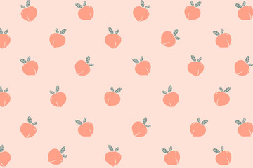 Hand drawn peach patterned background