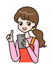 主婦　スマホ　ポーズ