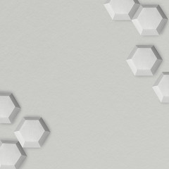 Gray geometric paper craft design background