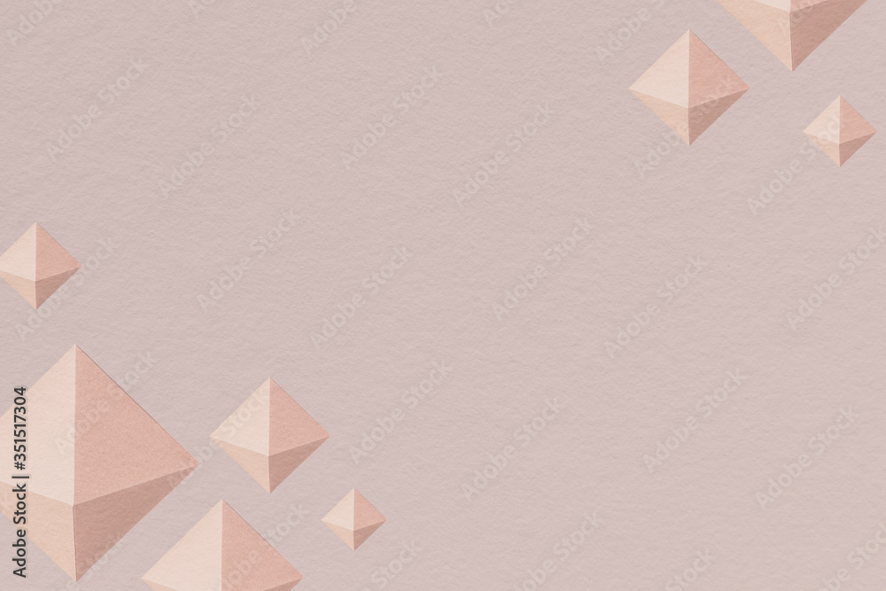 Canvas Prints 3d copper paper craft pentahedron patterned background